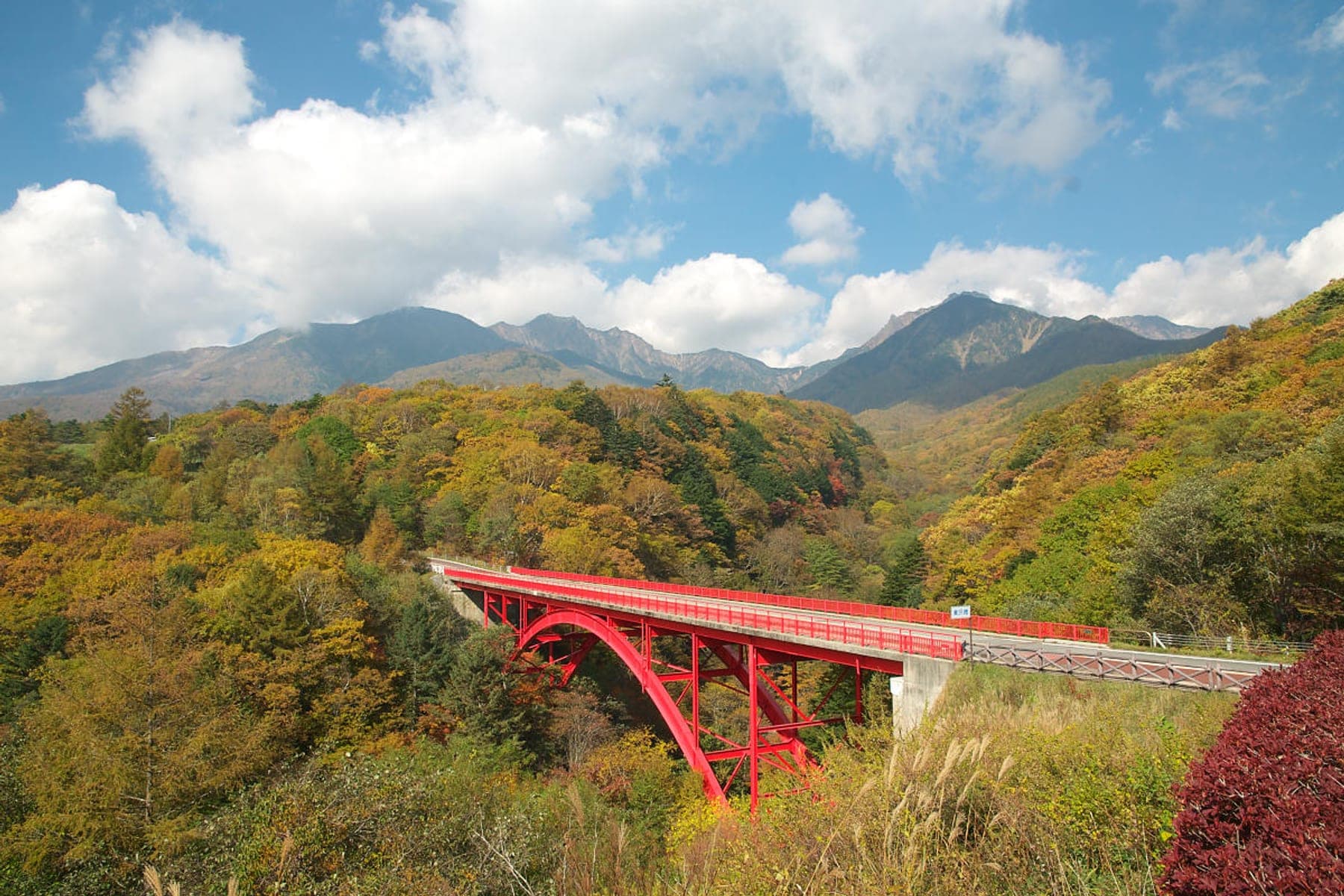 八ヶ岳高原大橋から見える高原の景色